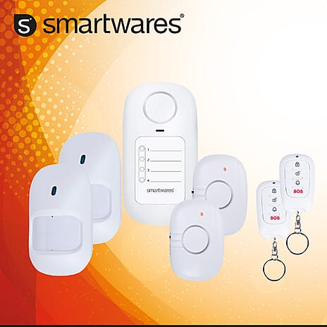 Wireless Mini Remote Control Alarm Set with 2 Motion Detectors - White