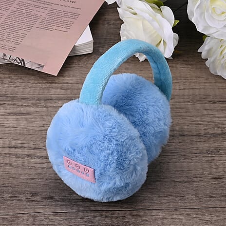 Plush Bluetooth Cushioned Headphone - Blue