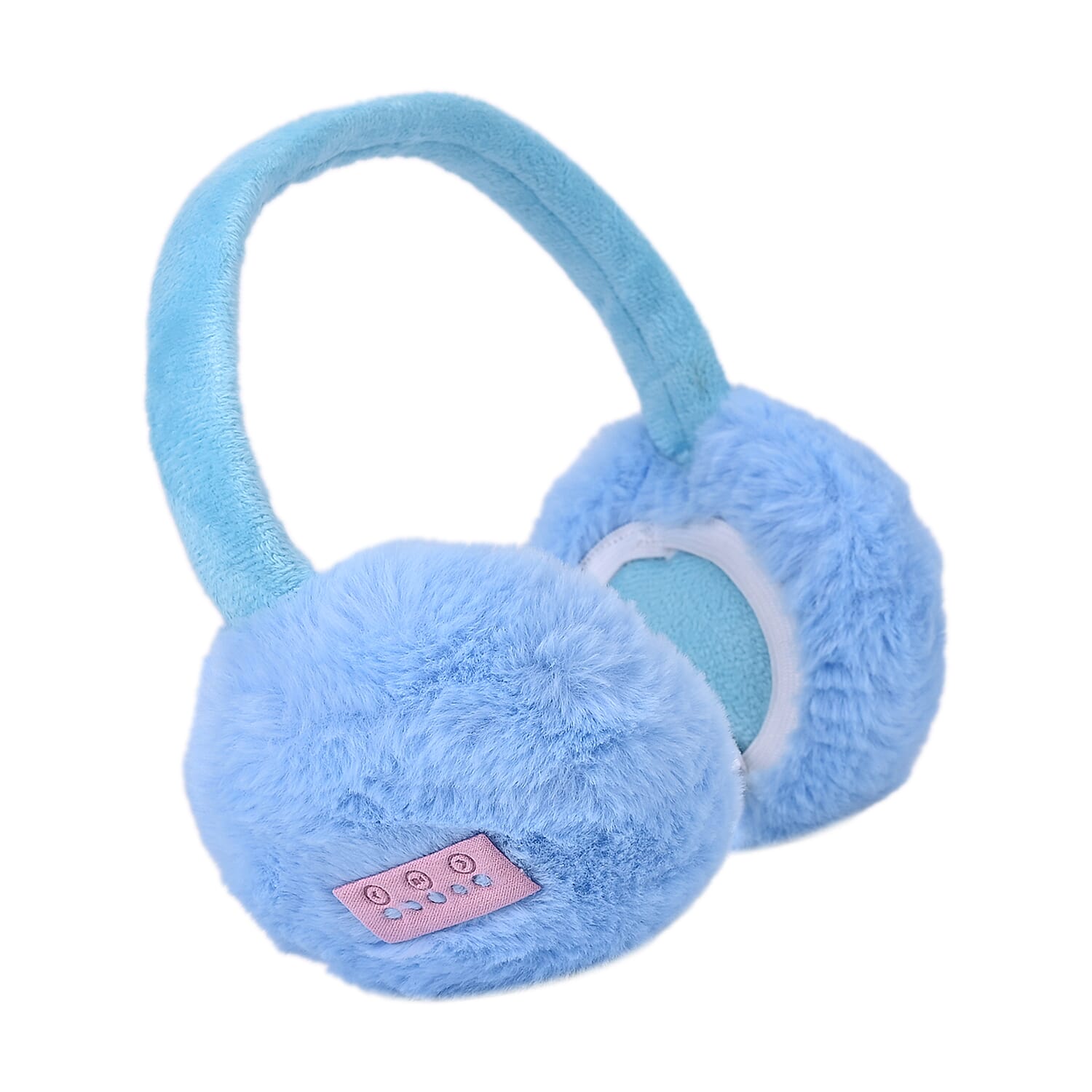 Plush Bluetooth Headphone with Speaker - Azure Blue Plush Bluetooth Headphone with Speaker - Azure Blue