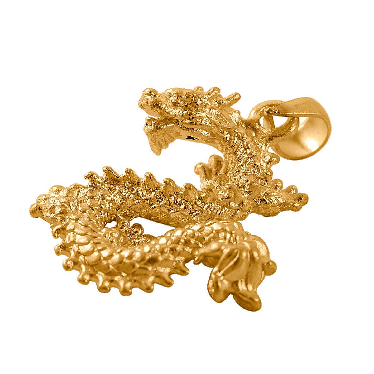 24K (99.99% Purity) Yellow Gold Large Dragon Pendant