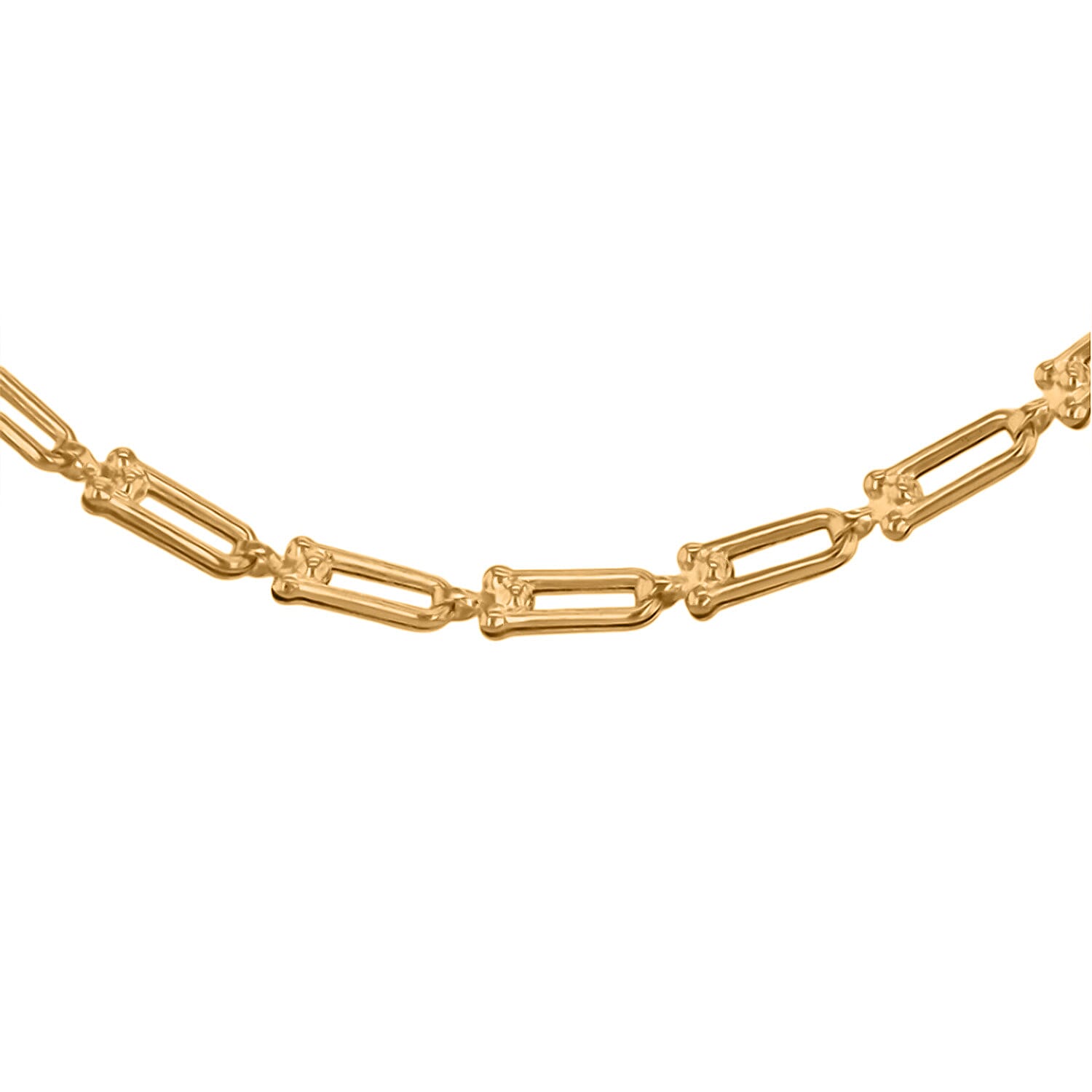 Designer Inspired - 9K Yellow Gold Industrial Link Necklace (Size - 18) 3.80 Gms.