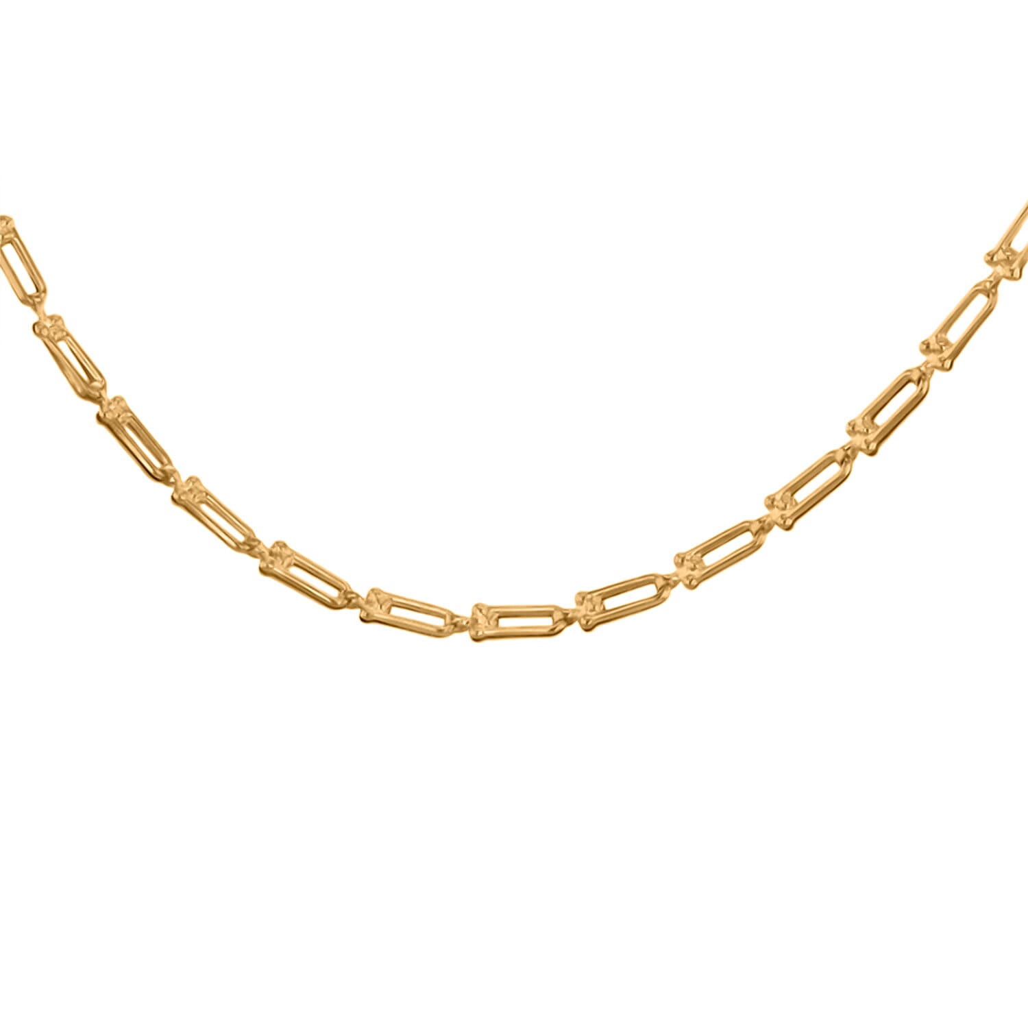 Designer Inspired - 9K Yellow Gold Industrial Link Necklace (Size - 18) 3.80 Gms.