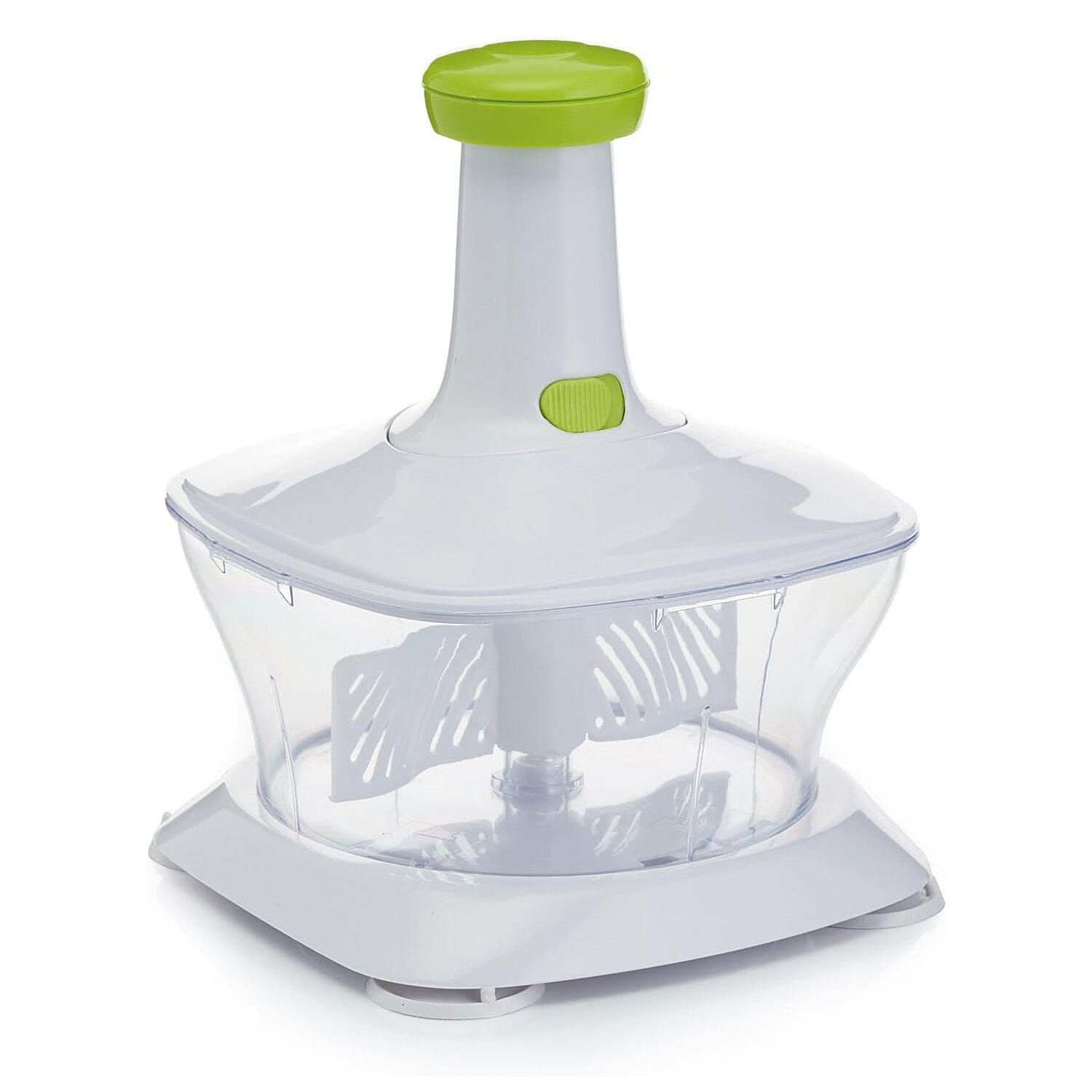 Chopper, mixer, salad spinner, citrus juicer and 5-blade mandoline slicer, 100% BPA Free - White