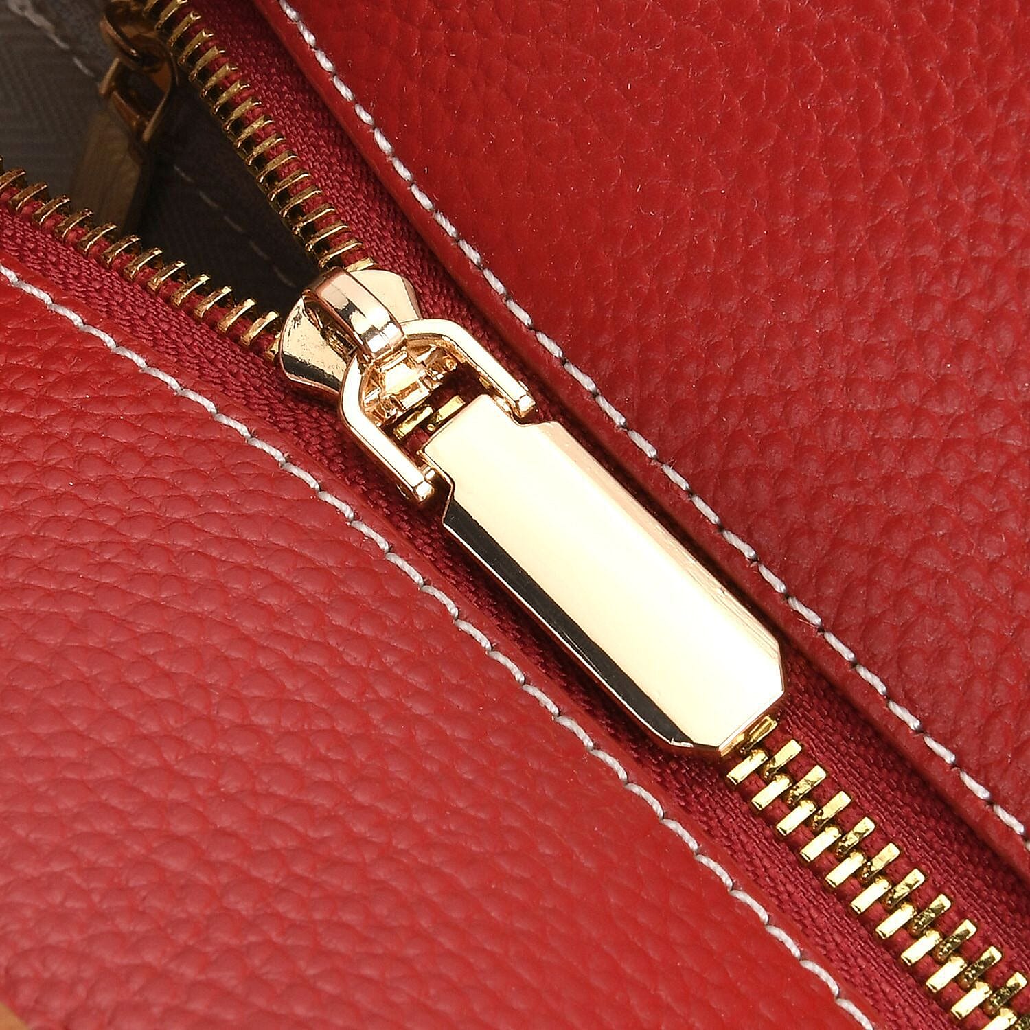 Genuine Leather Tote Bag- Burgundy Genuine Leather Tote Bag- Burgundy
