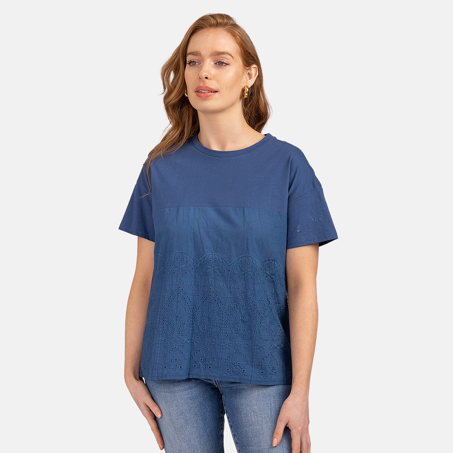 Mudflower-Cotton-Knitted-Tee-Size-1x1-cm-Cobalt