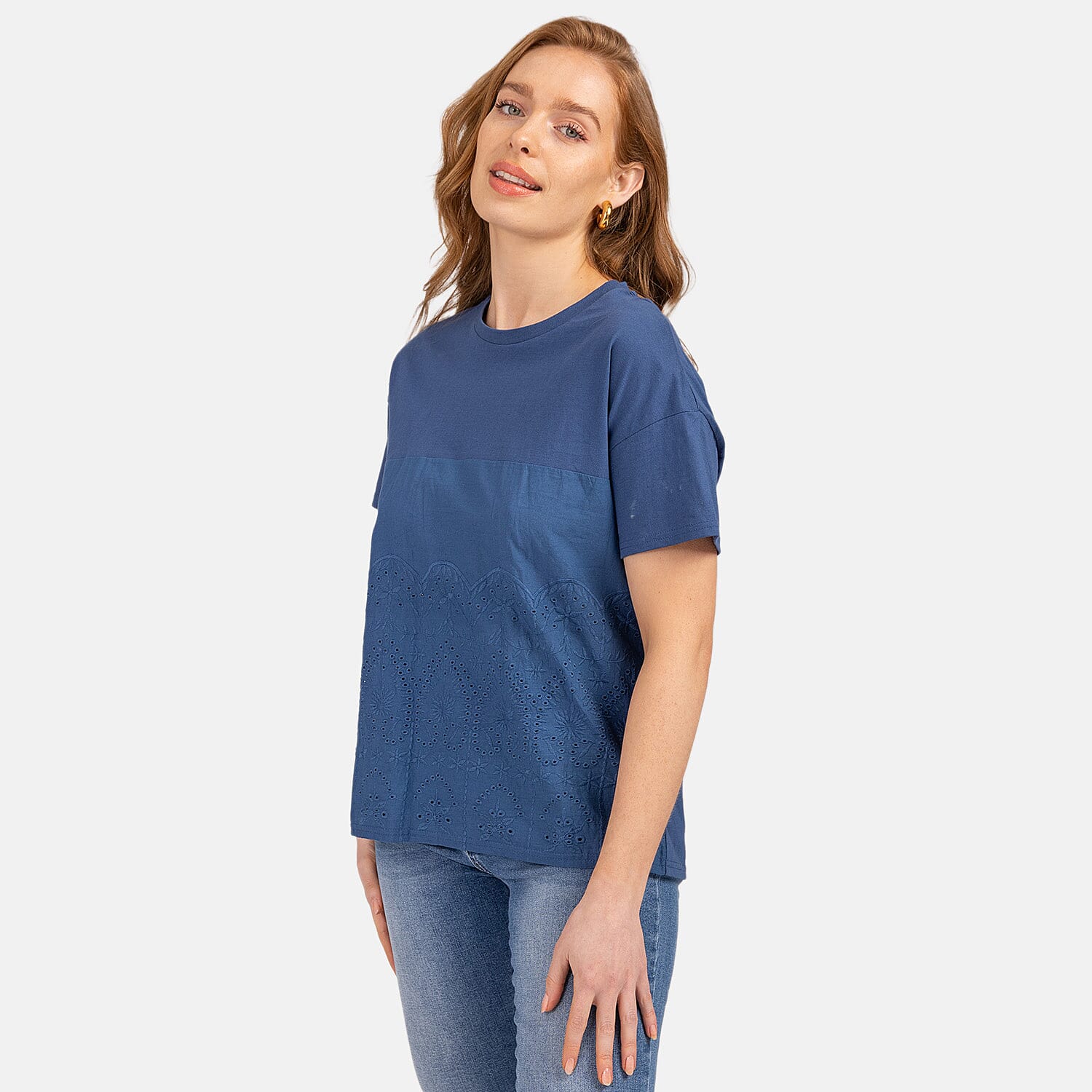 Mudflower-Cotton-Knitted-Tee-Size-1x1-cm-Cobalt