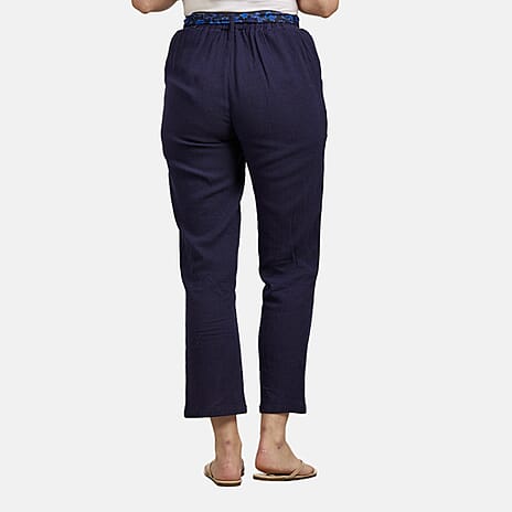 Mudflower Cotton Woven Jean and Pant-Trouser (Size 1x1 cm) - Navy