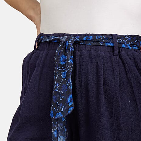 Mudflower Cotton Woven Jean and Pant-Trouser (Size 1x1 cm) - Navy