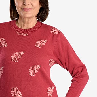 https://tjcuk.sirv.com/Products/78/4/7844921/Emma-Feather-Printed-Knitted-Jumper-Size-XL-Raspberry_7844921_3.jpg?w=342&h=342