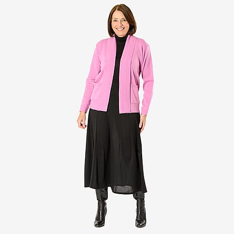 Emma Pure and Natural Knitted Cardigan (Size - M) - Pink
