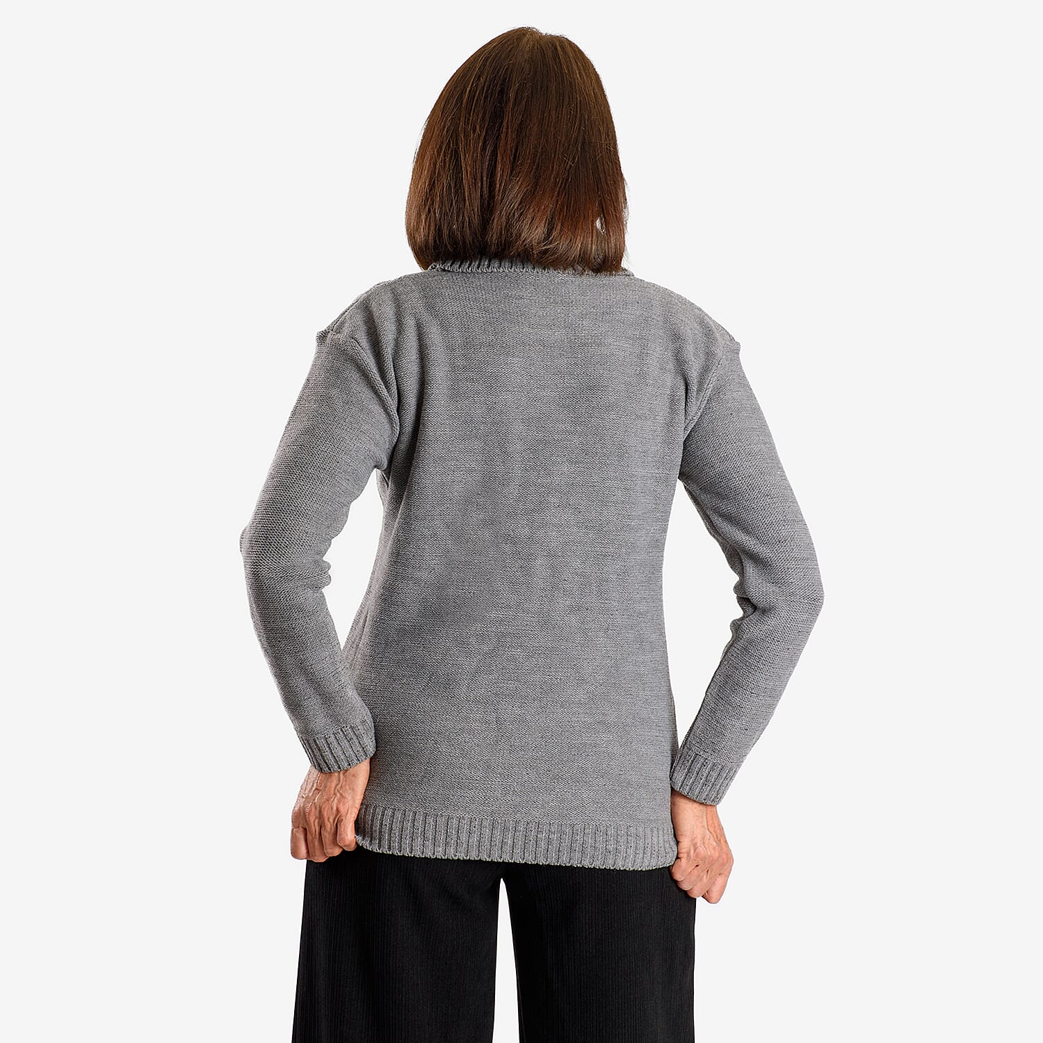 Emma Cable Knit Roll Neck Pullover