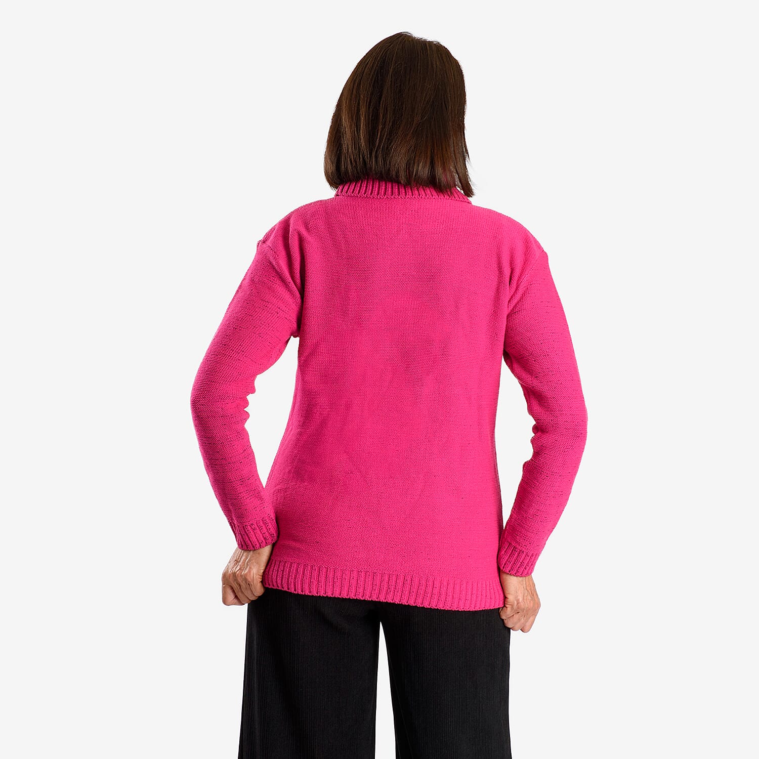 Emma Cable Knit Roll Neck Pullover