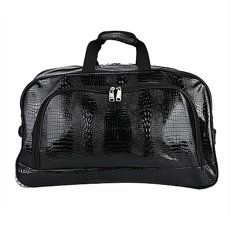 Passage Faux Leather Crocodile-Embossed Travel Bag