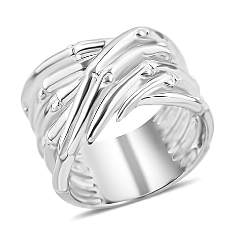 Royal Bali Collection Sterling Silver Bamboo Ring,  Silver Wt. 8 Gms