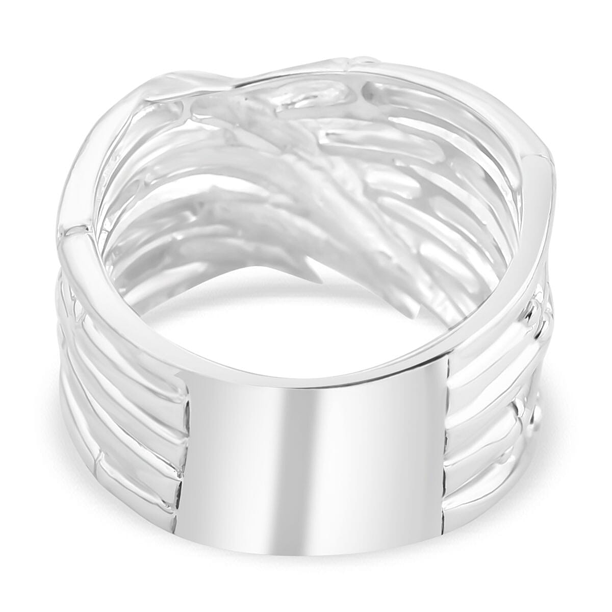 Royal Bali Collection Sterling Silver Bamboo Ring, Silver Wt. 8 Gms Royal Bali Collection Sterling Silver Bamboo Ring, Silver Wt. 8 Gms
