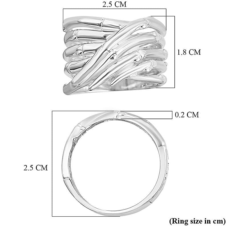 Royal Bali Collection Sterling Silver Bamboo Ring, Silver Wt. 8 Gms Royal Bali Collection Sterling Silver Bamboo Ring, Silver Wt. 8 Gms