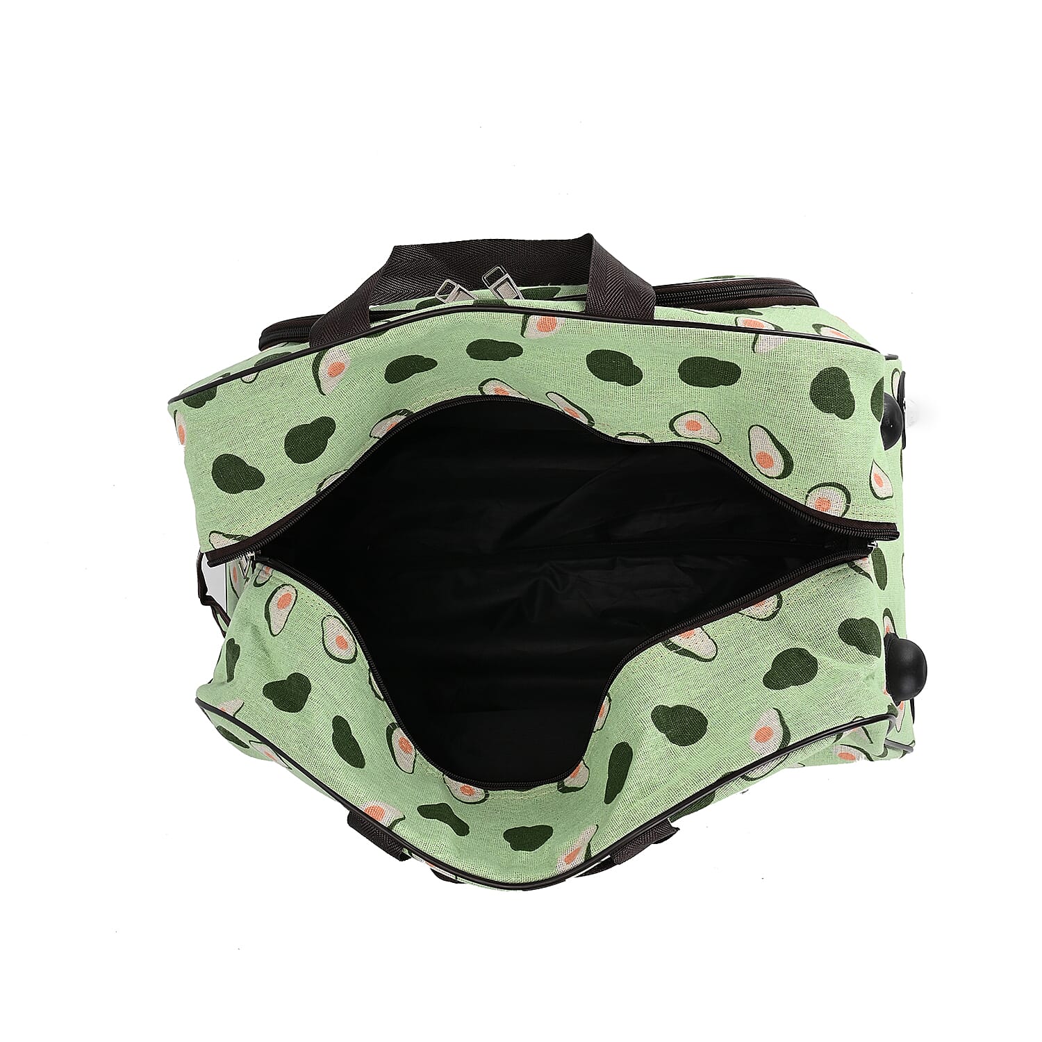 Avocado Printed Travel Bag with Adjustable Handle (Size 50x28x30 cm) - Green Avocado Printed Travel Bag with Adjustable Handle (Size 50x28x30 cm) - Green