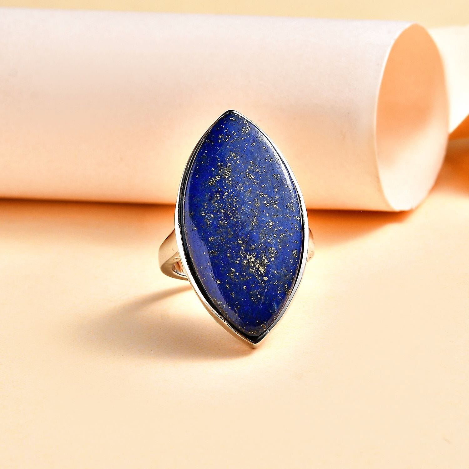 ONE TIME DEAL - Lapis Lazuli Solitaire Ring 20.33 Ct.