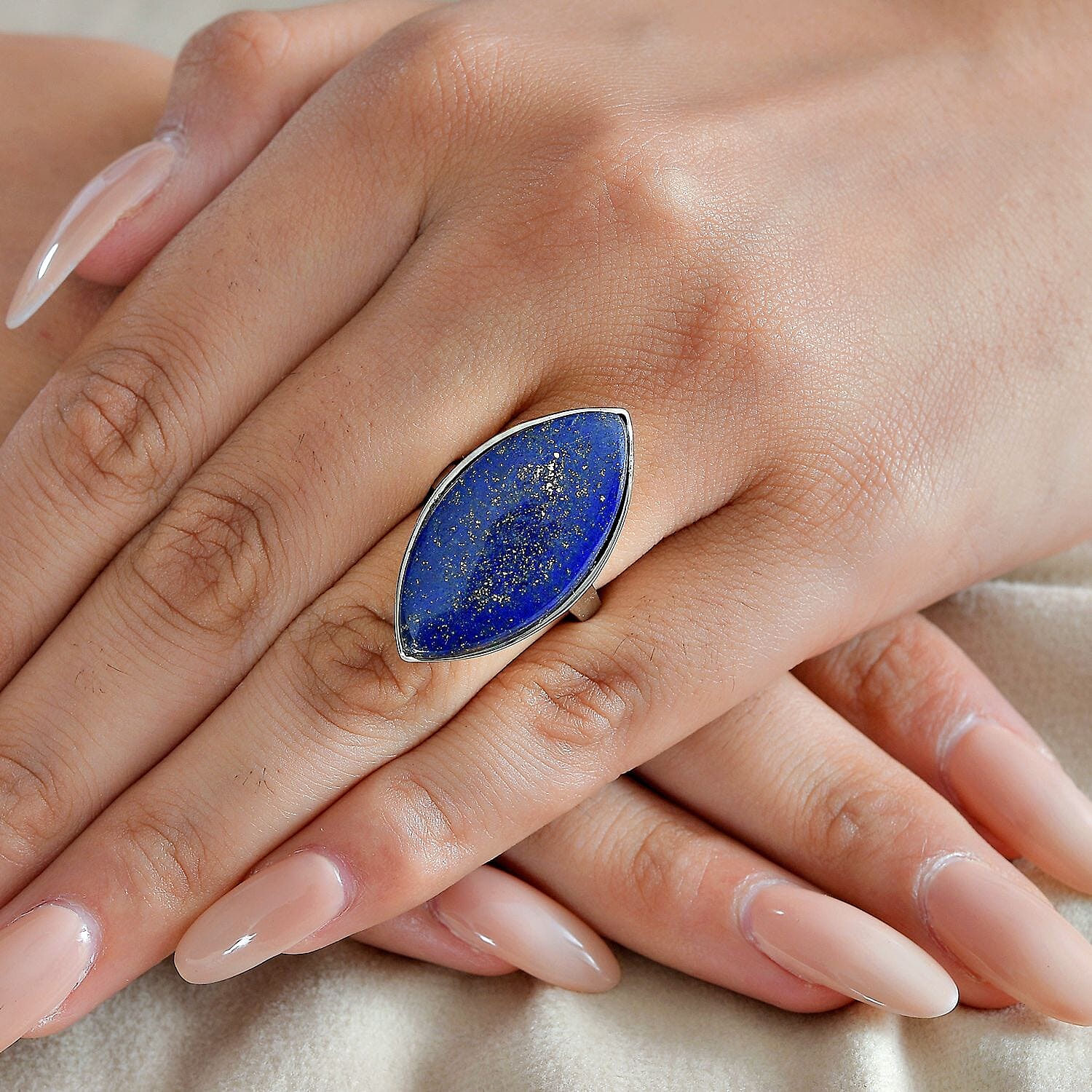 ONE TIME DEAL - Lapis Lazuli Solitaire Ring 20.33 Ct.