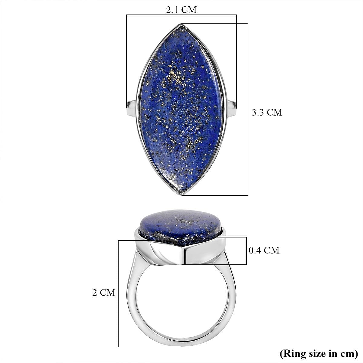 ONE TIME DEAL - Lapis Lazuli Solitaire Ring 20.33 Ct.