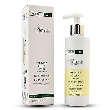 SkinChemists Wrinkle Killer Sun Protection SPF 30 Body Cream 200ml