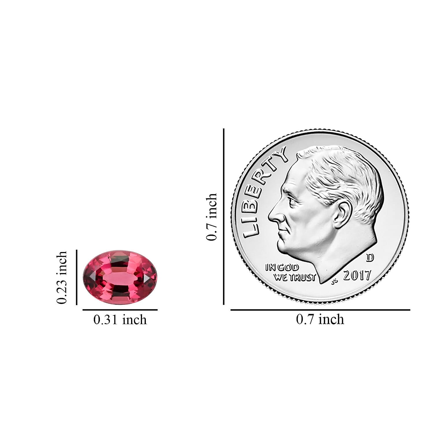 Rubellite Oval 8x6 mm