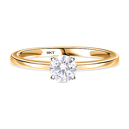 Biggest Vegas Find 2024 Luxuriant Diamond - 9K Yellow Gold SGL Certified VS-G-H Lab Grown Diamond Solitaire Ring 0.50 Ct.