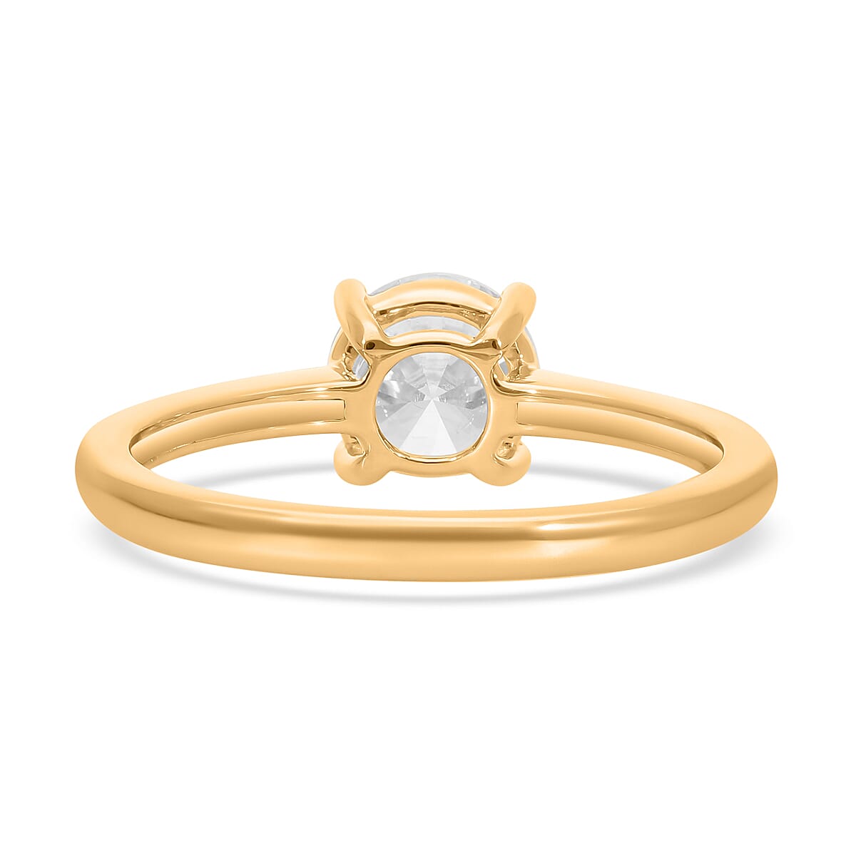 Luxuriant - 9K Yellow Gold SGL Certified (VS-GH) Lab Grown Diamond Solitaire Ring 0.50 Ct.