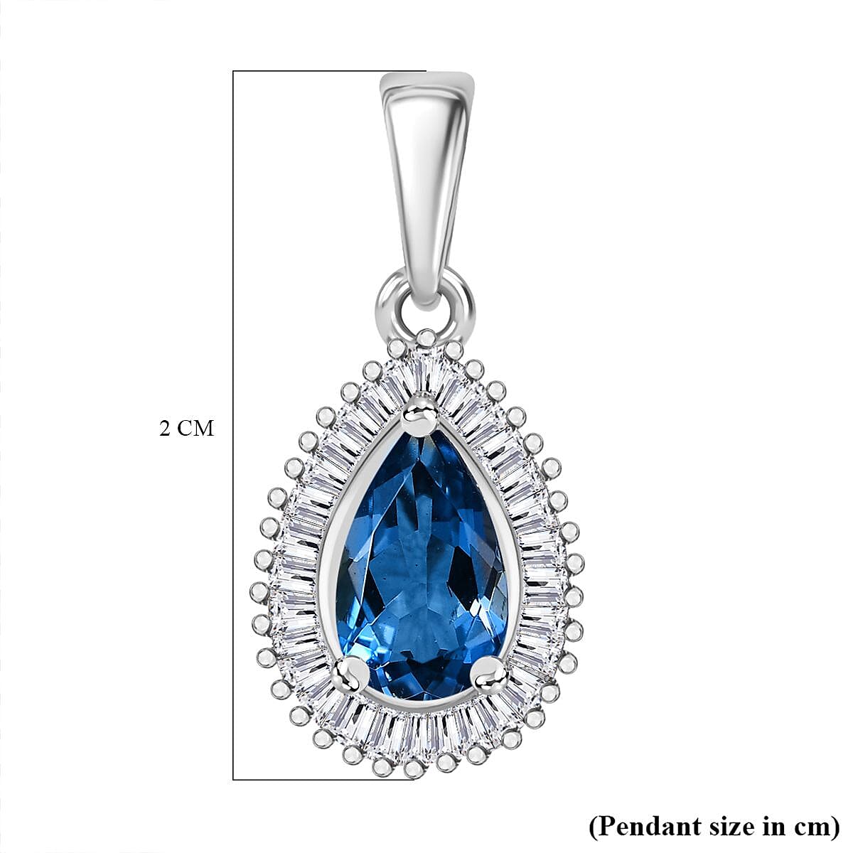 Certified & Appraised RHAPSODY 950 Platinum GSI Certified AAAA Santa Maria Aquamarine & Diamond (V-S-E-F) Solitaire Pendant 1.00 Ct.