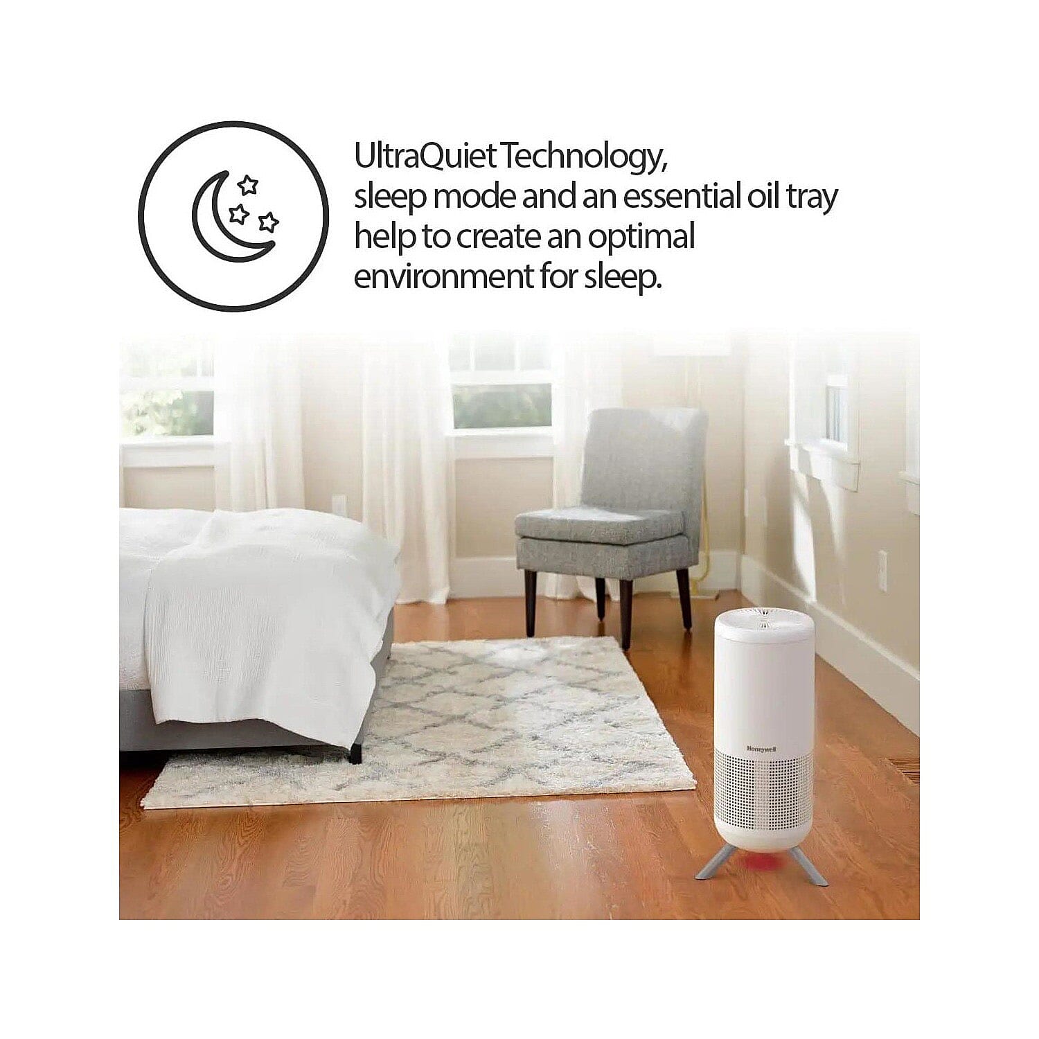 Honeywell Designer Series Ultra Quiet HEPA Tower Air Purifier - White