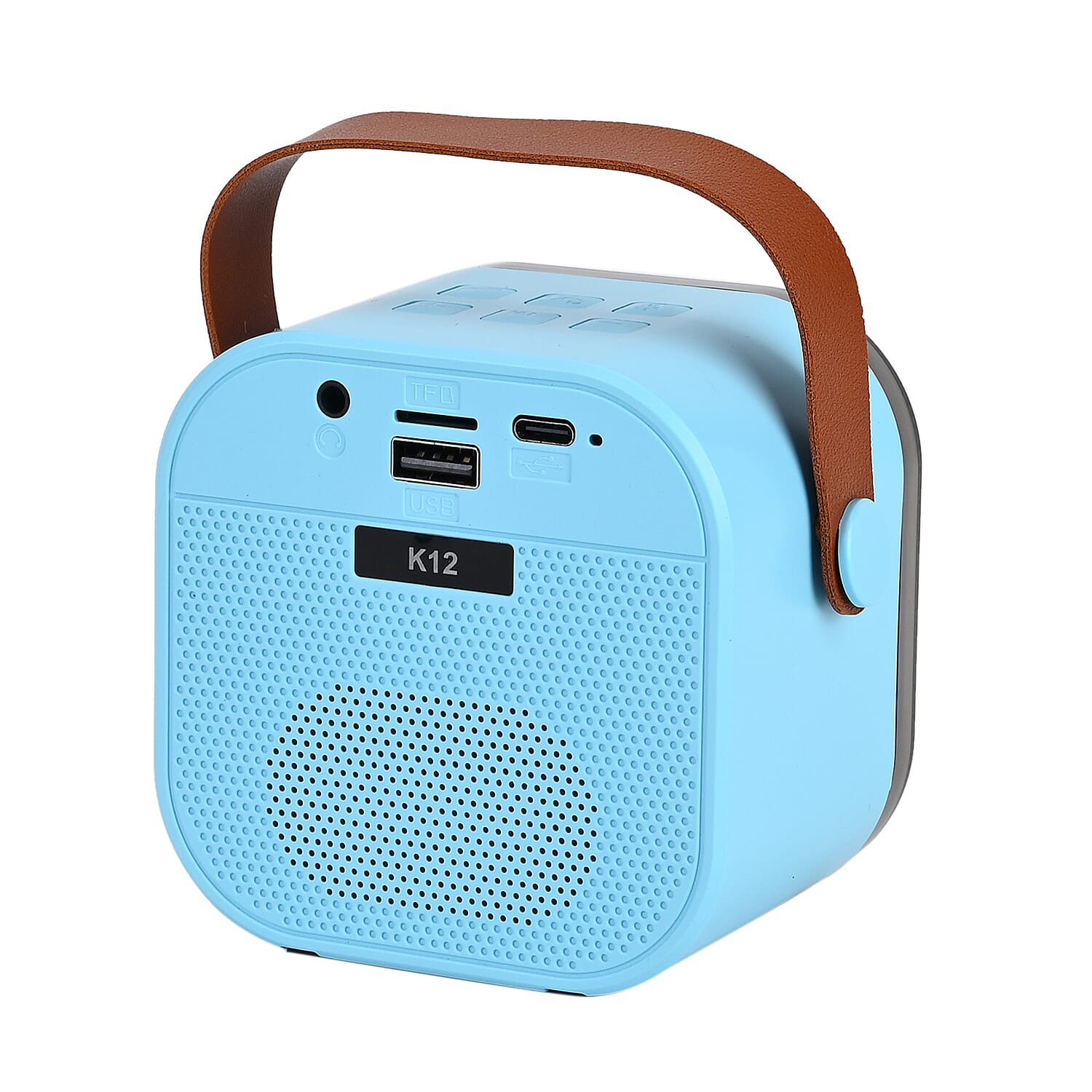 Karaoke Bluetooth Speaker with 2xMicrophones & RGB color changing light  - Blue