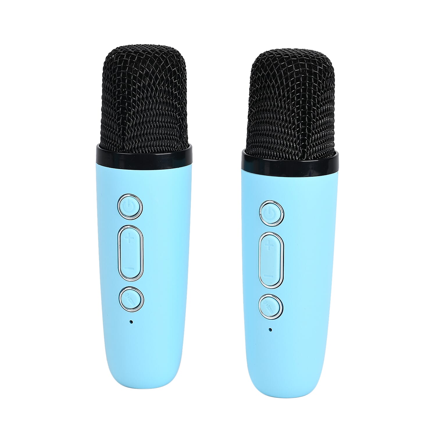 Karaoke Bluetooth Speaker with 2xMicrophones & RGB color changing light  - Blue