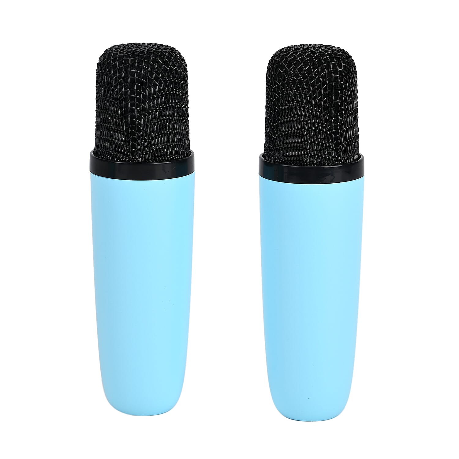 Karaoke Bluetooth Speaker with 2xMicrophones & RGB color changing light  - Blue