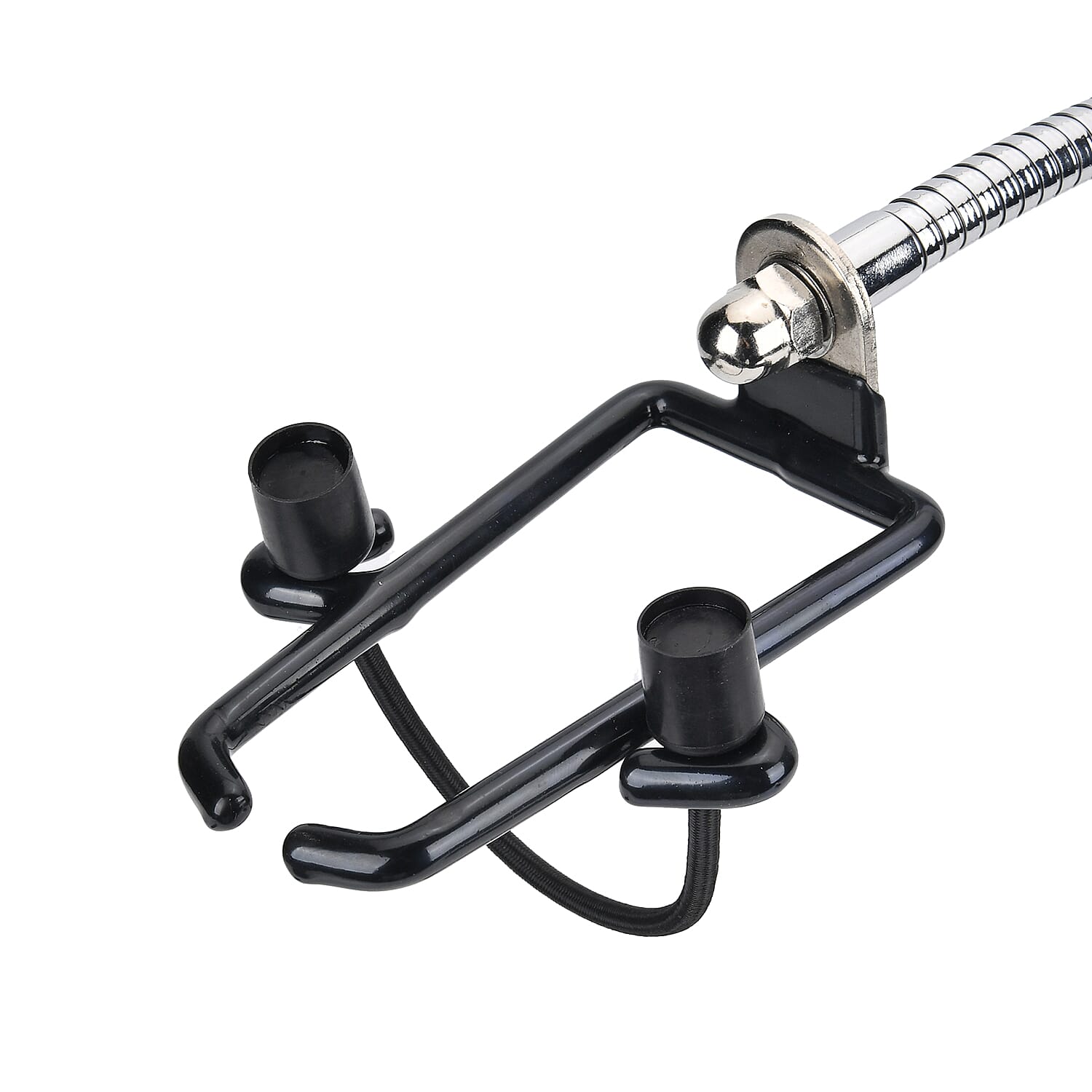 Suction Cup Hair Dryer Holder - Black & Silver