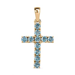 Birthstone Cross Collection - 9K Yellow Gold AA Peridot Cross Pendant