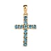 Birthstone Cross Collection - 9K Yellow Gold AA Tanzanite Cross Pendant