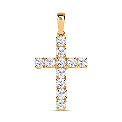 Birthstone Cross Collection - 9K Yellow Gold AA Peridot Cross Pendant
