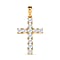 Birthstone Cross Collection - 9K Yellow Gold AA Rhodolite Garnet Cross Pendant