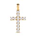 Birthstone Cross Collection - 9K Yellow Gold AA Tanzanite Cross Pendant