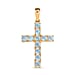 Birthstone Cross Collection - 9K Yellow Gold AA Tanzanite Cross Pendant