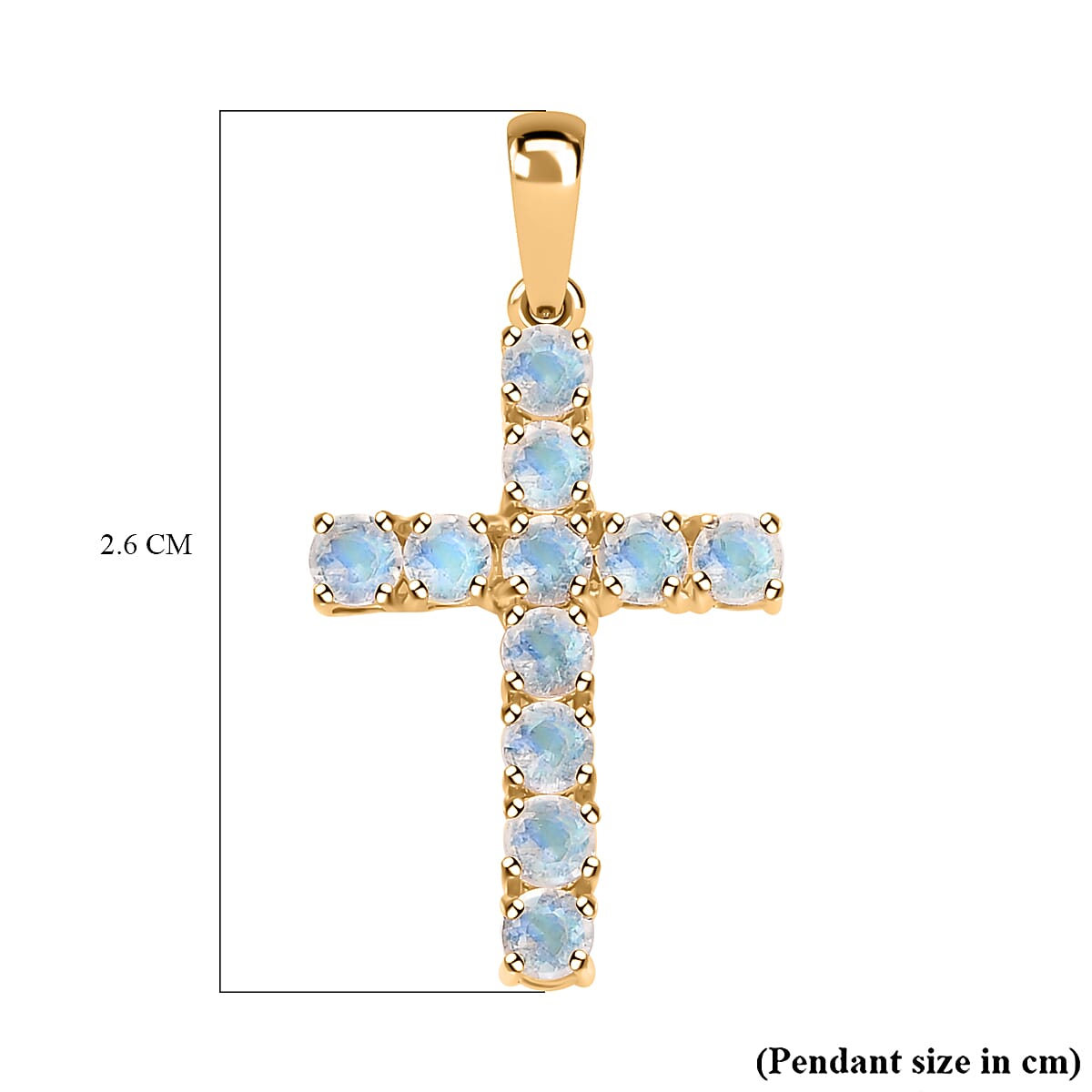 9K Yellow Gold  AA   Moon Glow Stone  Pendant 1.32 ct,  Gold Wt. 0.8 Gms  0.748  Ct.