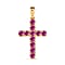 Birthstone Cross Collection - 9K Yellow Gold AA Citrine Cross Pendant