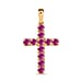 Birthstone Cross Collection - 9K Yellow Gold AA Tanzanite Cross Pendant