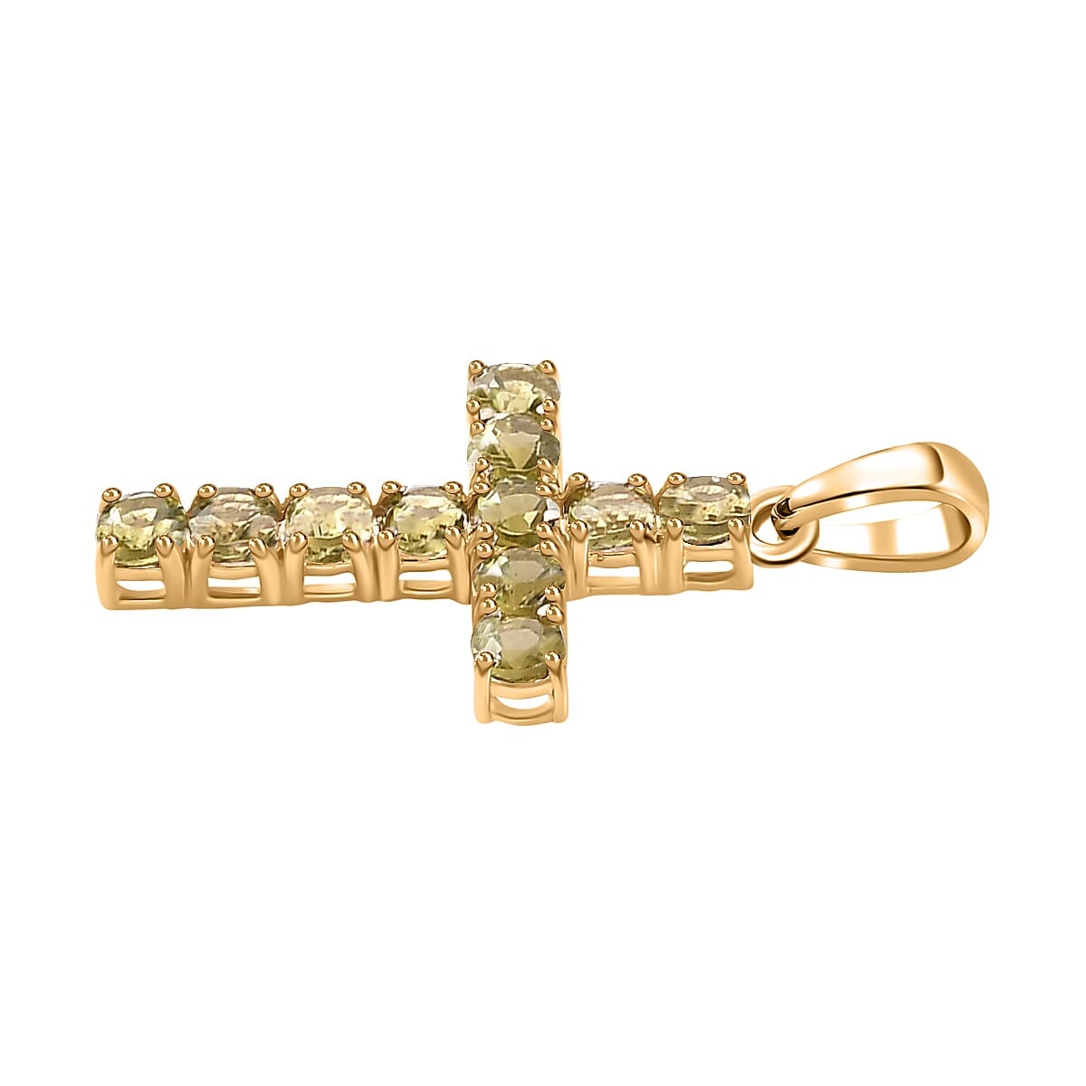 9K Yellow Gold  AA   Peridot  Pendant  Gold Wt. 0.8 Gms  0.869  Ct.