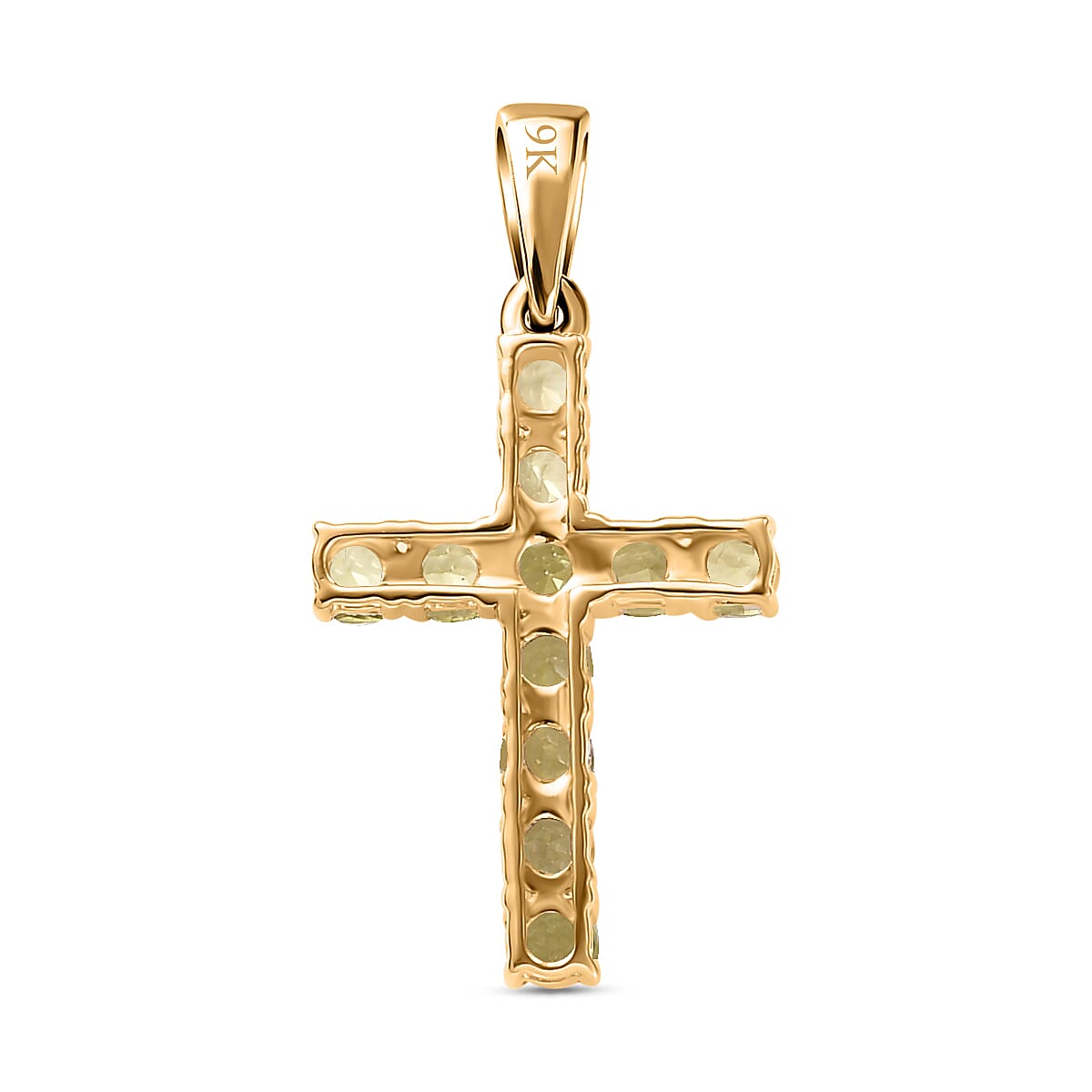 9K Yellow Gold  AA   Peridot  Pendant  Gold Wt. 0.8 Gms  0.869  Ct.