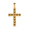 Birthstone Cross Collection - 9K Yellow Gold AA African Amethyst Cross Cross Pendant