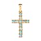 Birthstone Cross Collection - 9K Yellow Gold AA Moissanite Cross Pendant