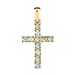Birthstone Cross Collection - 9K Yellow Gold AA Tanzanite Cross Pendant