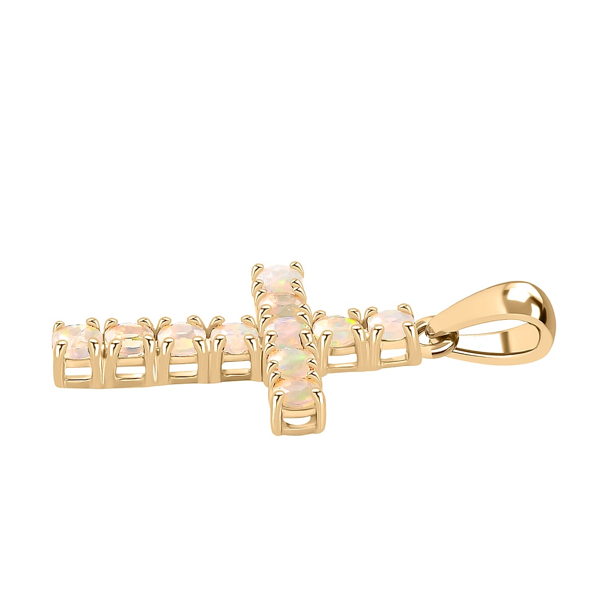 9K Yellow Gold  AA   Ethiopian Opal  Pendant 0.46 ct,  Gold Wt. 0.92 Gms  0.462  Ct.