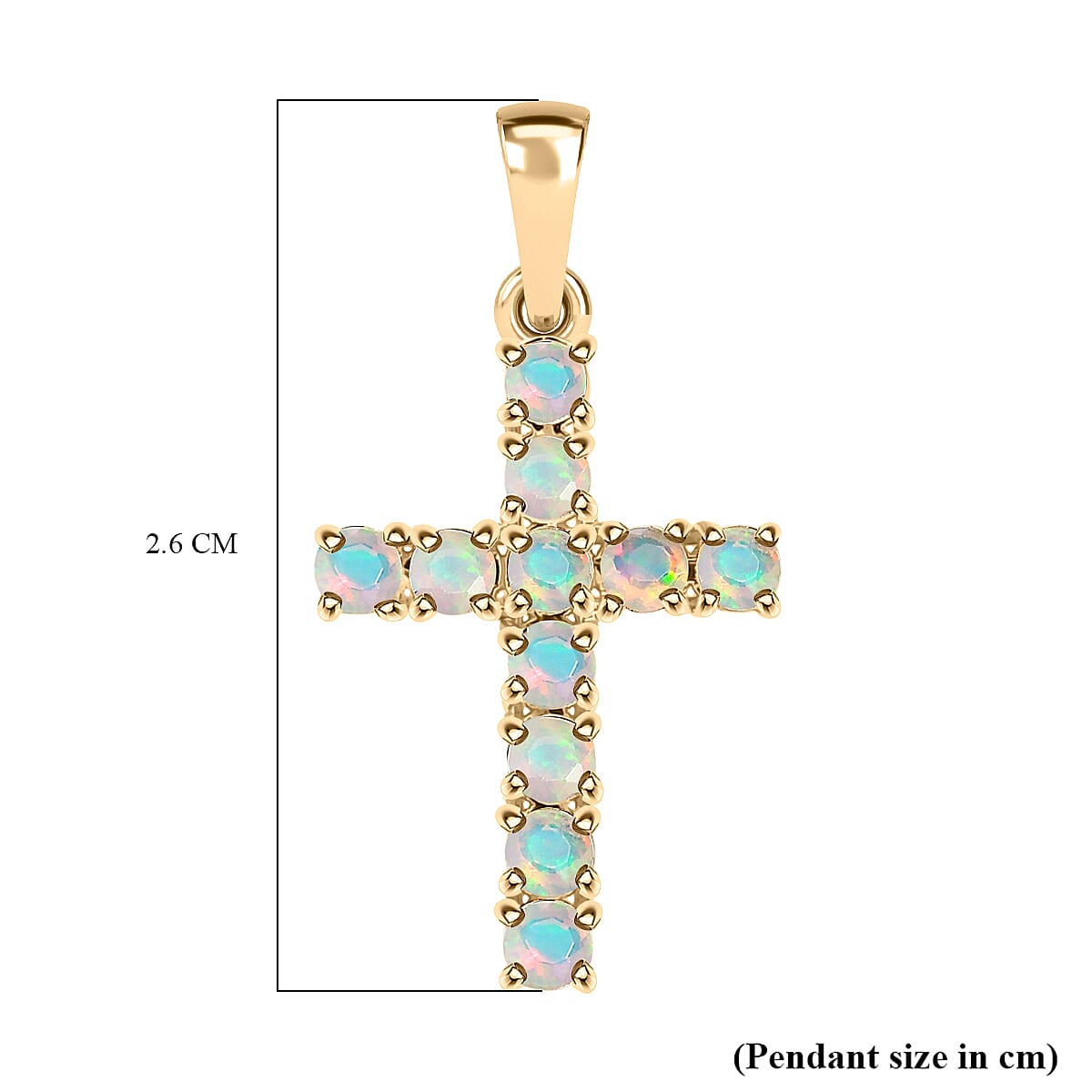 9K Yellow Gold  AA   Ethiopian Opal  Pendant 0.46 ct,  Gold Wt. 0.92 Gms  0.462  Ct.